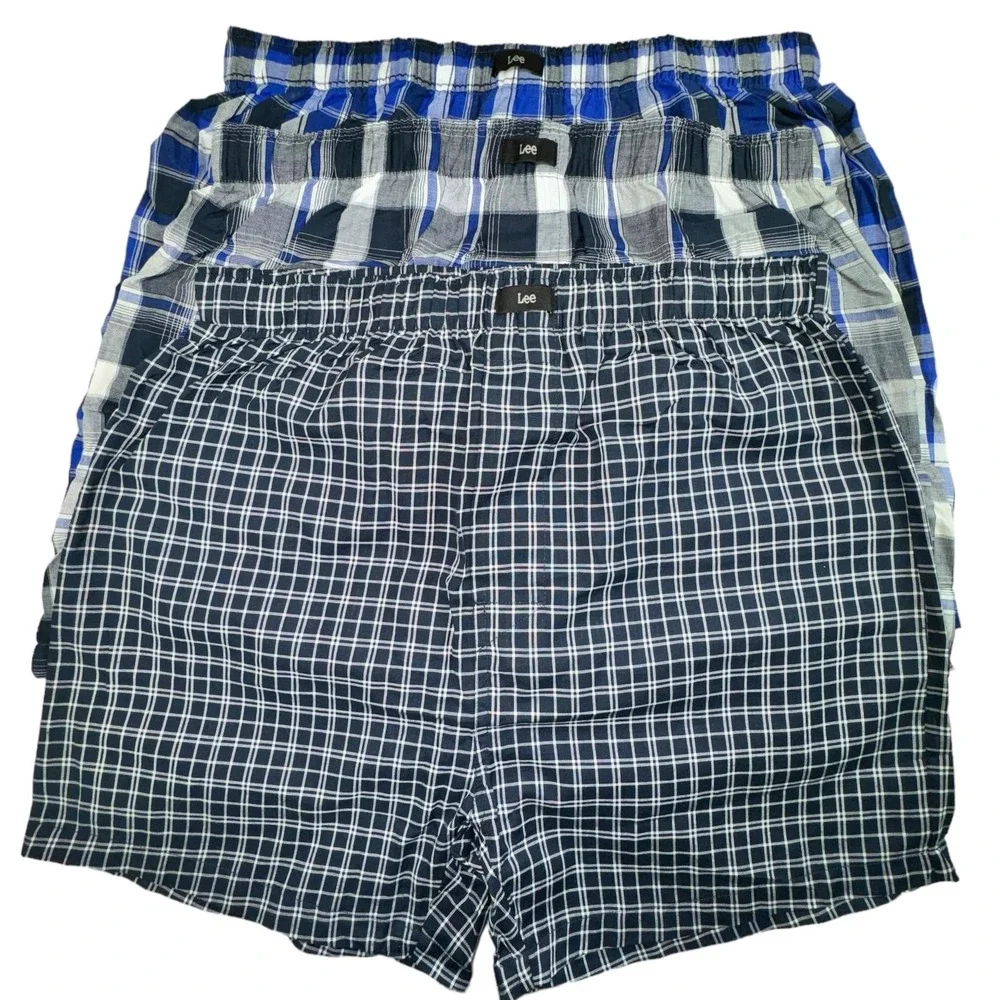 Lee Cotton Woven Boxers Trucks, 3-Pack, 100% Cotton, Sizes Small-XX-Large, Clas